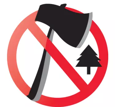 Verbotsschild Wald Sticker - TenStickers