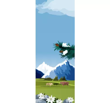 Wandtattoo für Zuhause Schweiz Ausblick - TenStickers