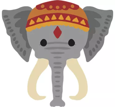 Wandtattoo indischer Elefant - TenStickers