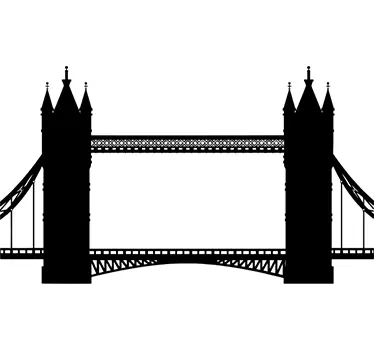 Wandtattoo vereinfachte London Tower Bridge - TenStickers