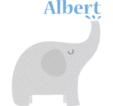Wandtattoo Elefant mit Namen - TenStickers