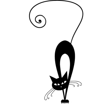 Wachsame Katze Wandtattoo - TenStickers