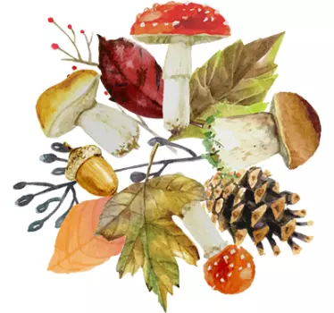 Wandaufkleber Herbstelemente - TenStickers