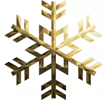 Wandsticker Schneeflocke Gold - TenStickers