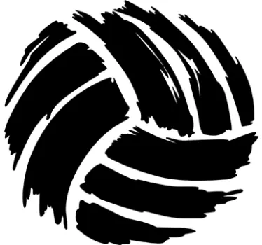 Wandsticker Voleyball Pinsel - TenStickers