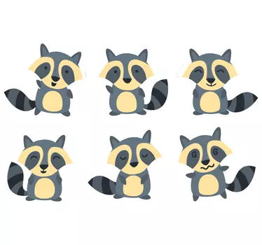 Wandsticker Waschbär - TenStickers