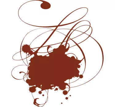 Wandtattoo abstraktes Ornament Schoko - TenStickers