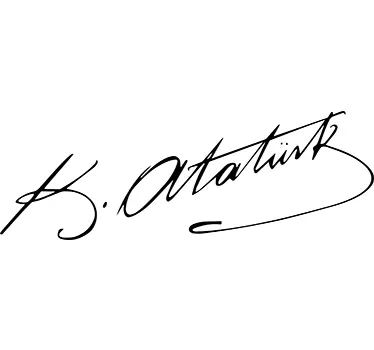 Wandtattoo Wohnzimmer Autogramm Atatürk - TenStickers