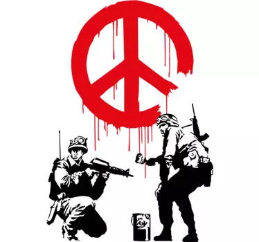 Wandtattoo Banksy Soldaten - TenStickers