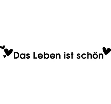 Wandtattoo Das Leben ist schön - TenStickers