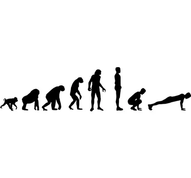 Wandtattoo Evolution Burpees - TenStickers