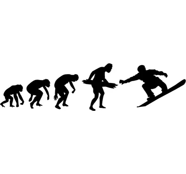 Wandtattoo Evolution Snowboarder - TenStickers