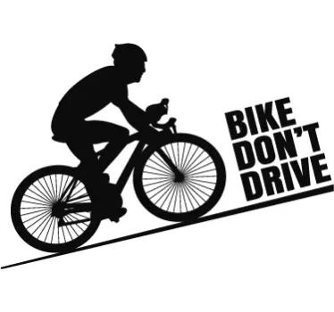 Wandtattoo extremsport radfahrer silhouette statement - TenStickers