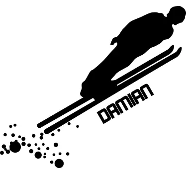 Wandtattoo Extremsport ski-actionfigur - TenStickers