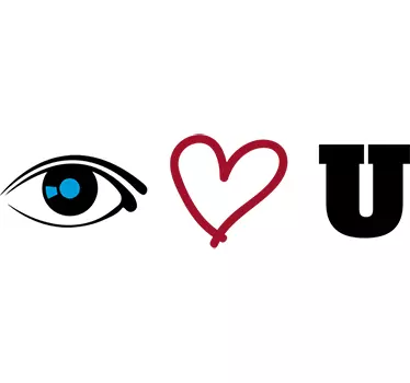 Wandtattoo eye love u - TenStickers