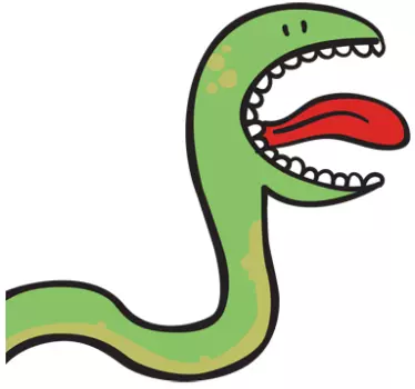 Wandtattoo farbige Schlange - TenStickers