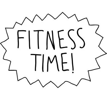Wandtattoo Fitness Time - TenStickers