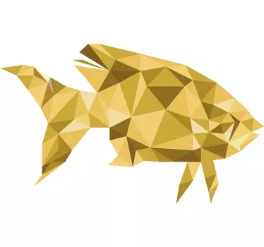 Wandtattoo Goldener Fisch - TenStickers