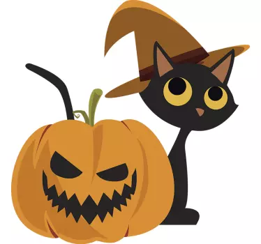 Aufkleber Kinderzimmer Jack O'Lantern Halloween Kürbis - TenStickers