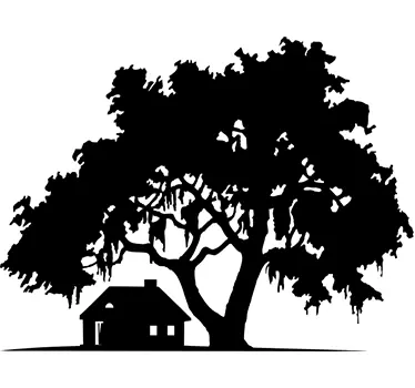 Wandtattoo Haus unter dem Baum - TenStickers