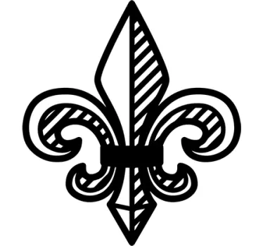 Wandtattoo Heraldische Lilie gestreift - TenStickers