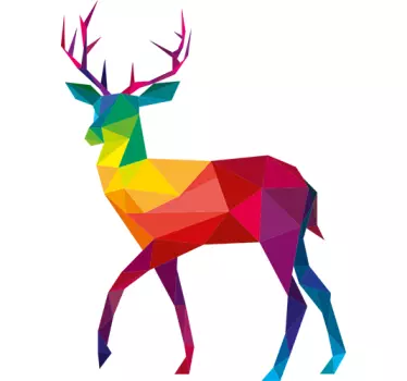 Wandtattoo Hirsch geometrische Figuren - TenStickers