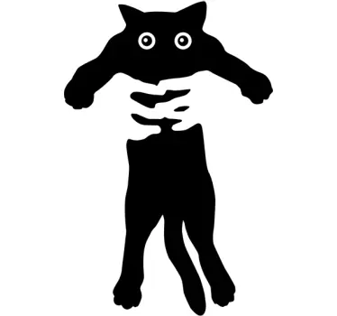 Wandtattoo hochgehobene Katze - TenStickers
