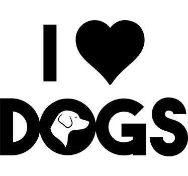 Wandtattoo I Love Dogs - TenStickers