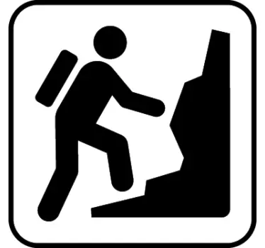 Wandtattoo Icon Bergsteiger - TenStickers