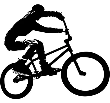 Wandtattoo Wohnzimmer Fahrrad BMX Sprung - TenStickers