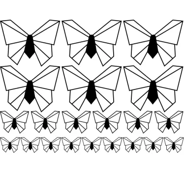 Wandtattoo Wohnzimmer Origami Schmetterling - TenStickers
