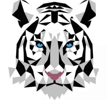 Wandaufkleber Wohnzimmer Tiger abstrakt - TenStickers