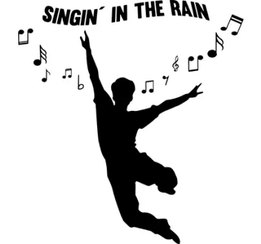 Wandtattoo Junge Singing in the Rain - TenStickers