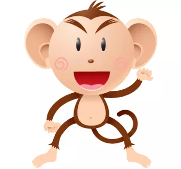 Wandtattoo Kinderzimmer Affe - TenStickers