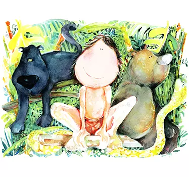 Wandtattoo Kinderzimmer das Dschungelbuch - TenStickers