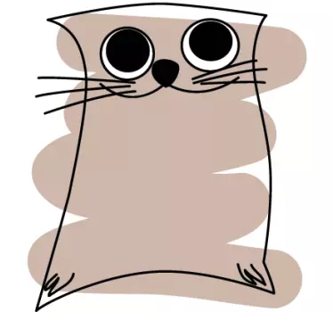 Wandtattoo Kinderzimmer lächelnde Katze - TenStickers