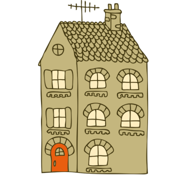 Wandtattoo Kinderzimmer Wohnhaus - TenStickers