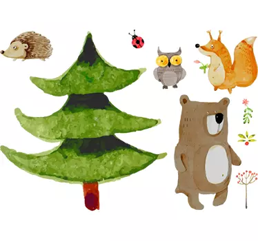 Wandtattoo kleiner Wald - TenStickers