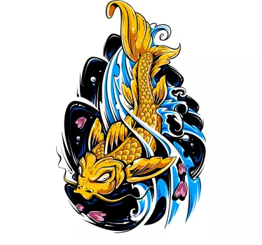 Wandtattoo Koi Karpfen - TenStickers