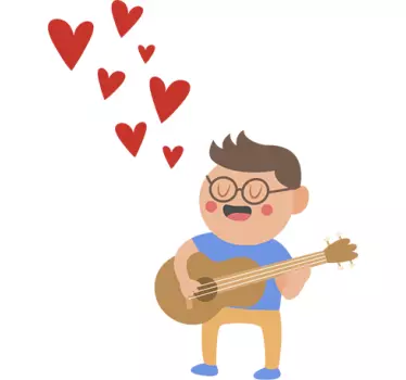 Wandtattoo love musicJunge - TenStickers