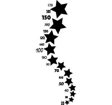 Wandtattoo Maßband Sterne - TenStickers