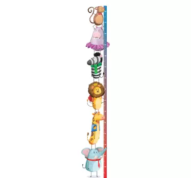 Wandtattoo Messlatte Safaritiere - TenStickers