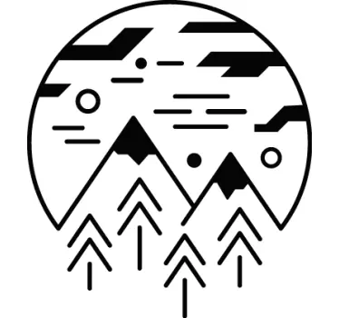Wandtattoo minimalistische Alpen - TenStickers