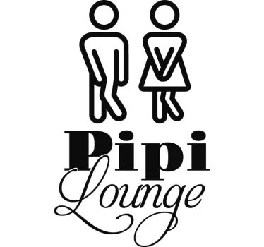 Badezimmer Pipi Lounge kreativer Türaufkleber - TenStickers