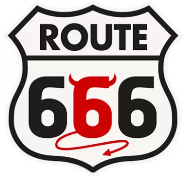 Wandtattoo route 666 Teufel - TenStickers