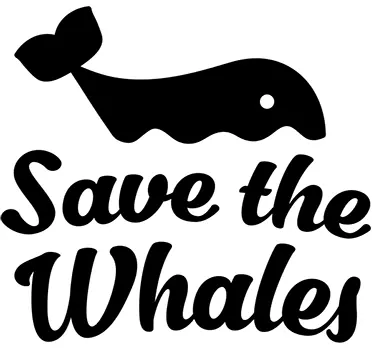 Wandtattoo Save the Whales - TenStickers