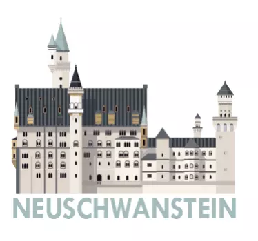 Wandtattoo Schloss Neuschwanstein - TenStickers