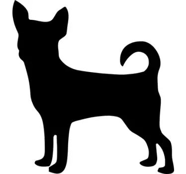 Wandtattoo Silhoulette Chihauahua - TenStickers