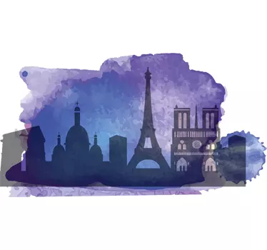 Wandtattoo Silhoulette Paris - TenStickers