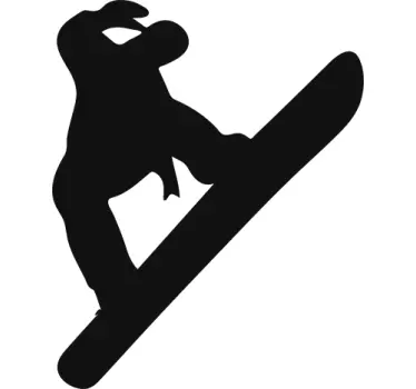 Wandtattoo Silouhette Snowboard - TenStickers